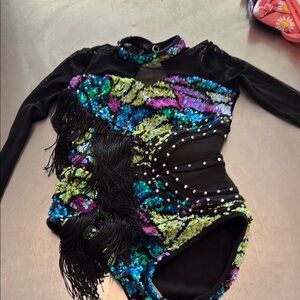 Black and Blue Holographic Bodysuit